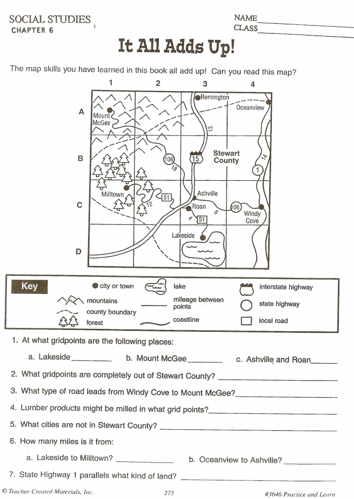 Map Reading Quiz Printable Mr Sim s Blog