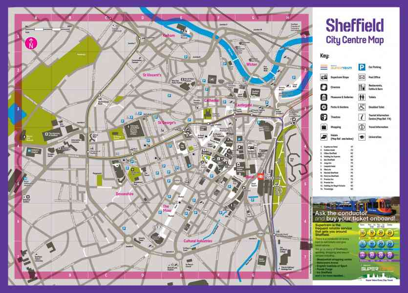 Map Sheffield City HolidayMapQ