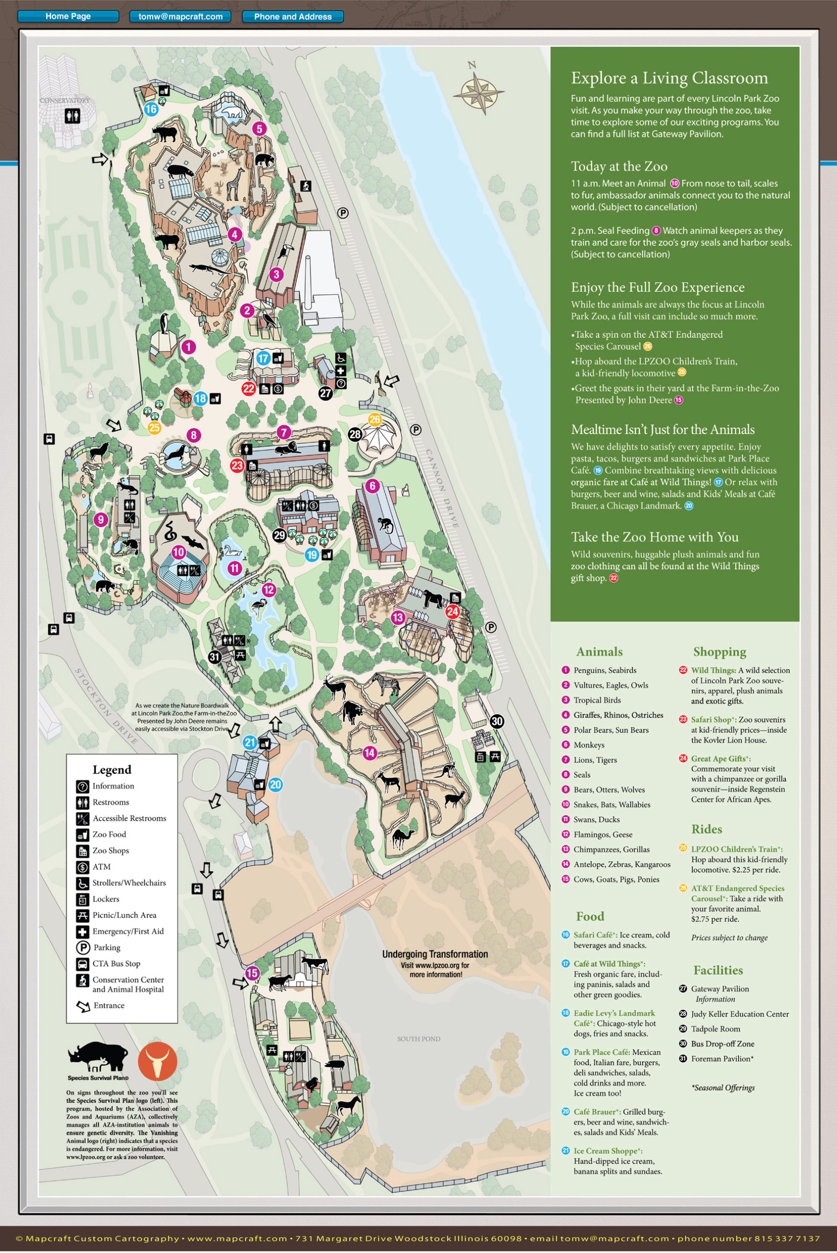 Mapcraft Custom Cartography Lincoln Park Zoo
