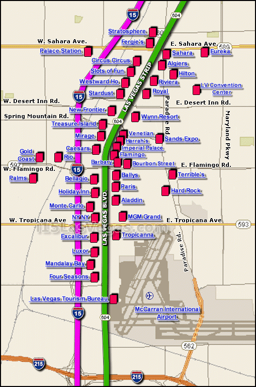 Maps Of Dallas Map Of Las Vegas Strip