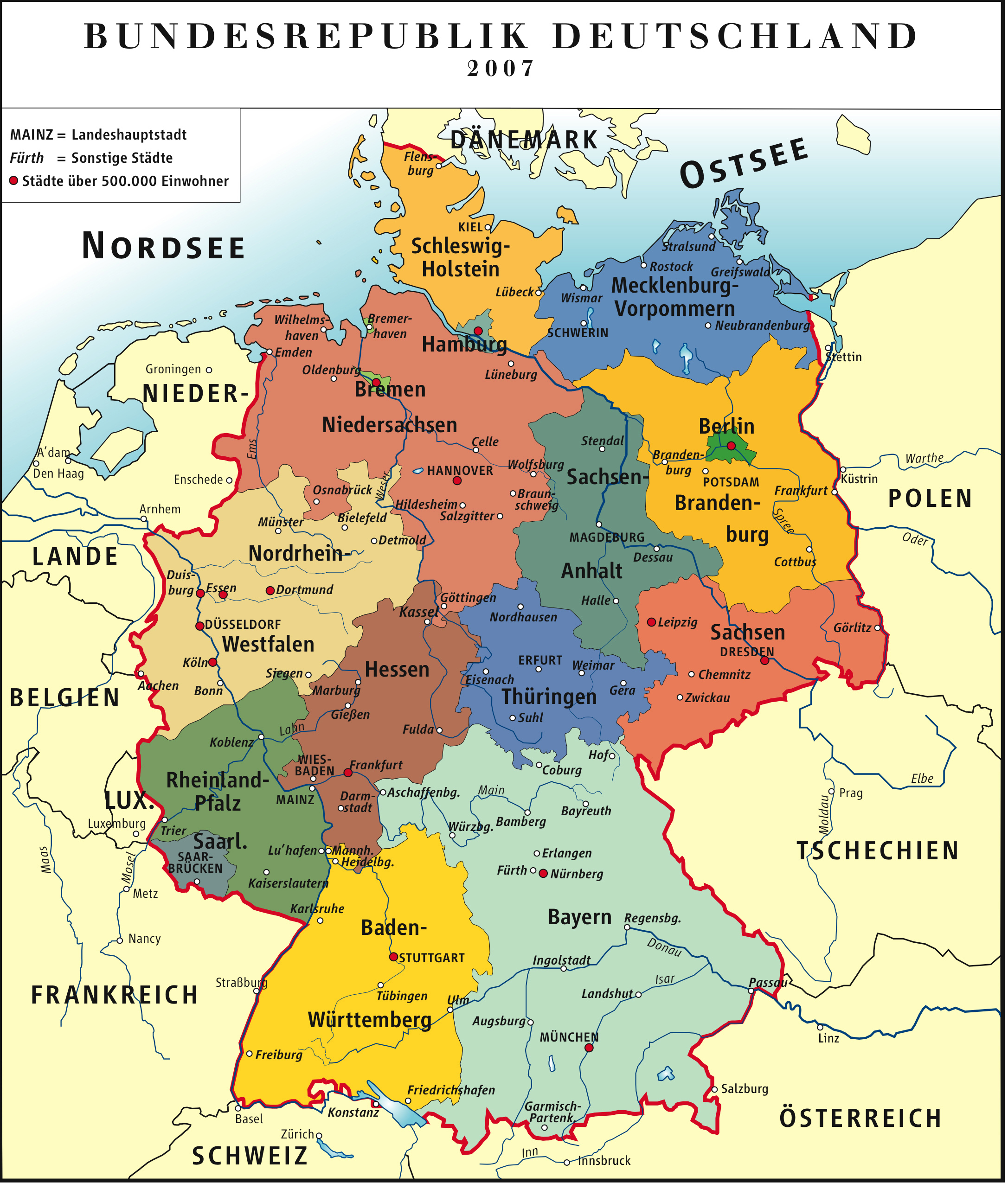 Maps Of Germany Detailed Map Of Germany In English 
