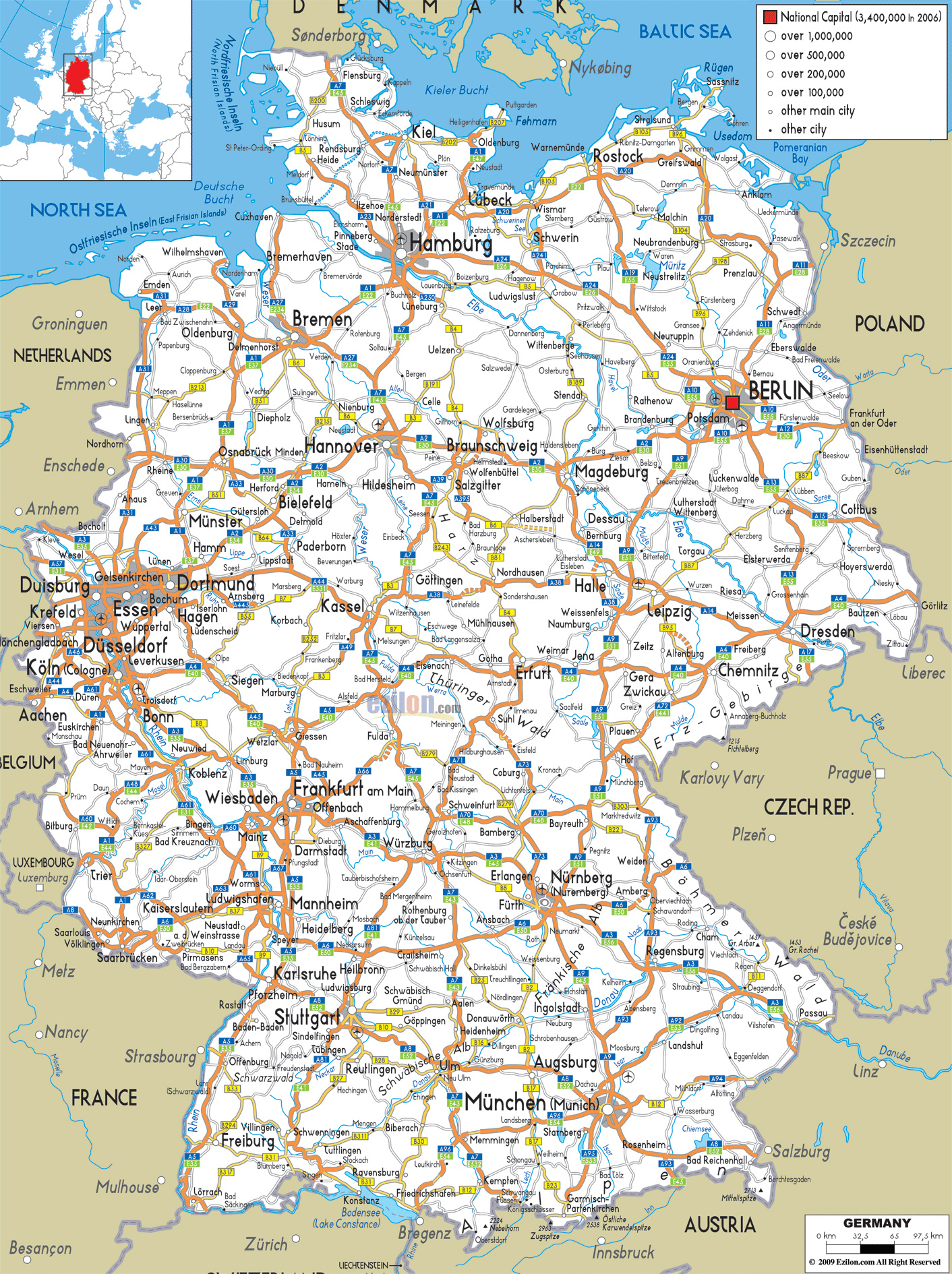 Maps Of Germany Detailed Map Of Germany In English 