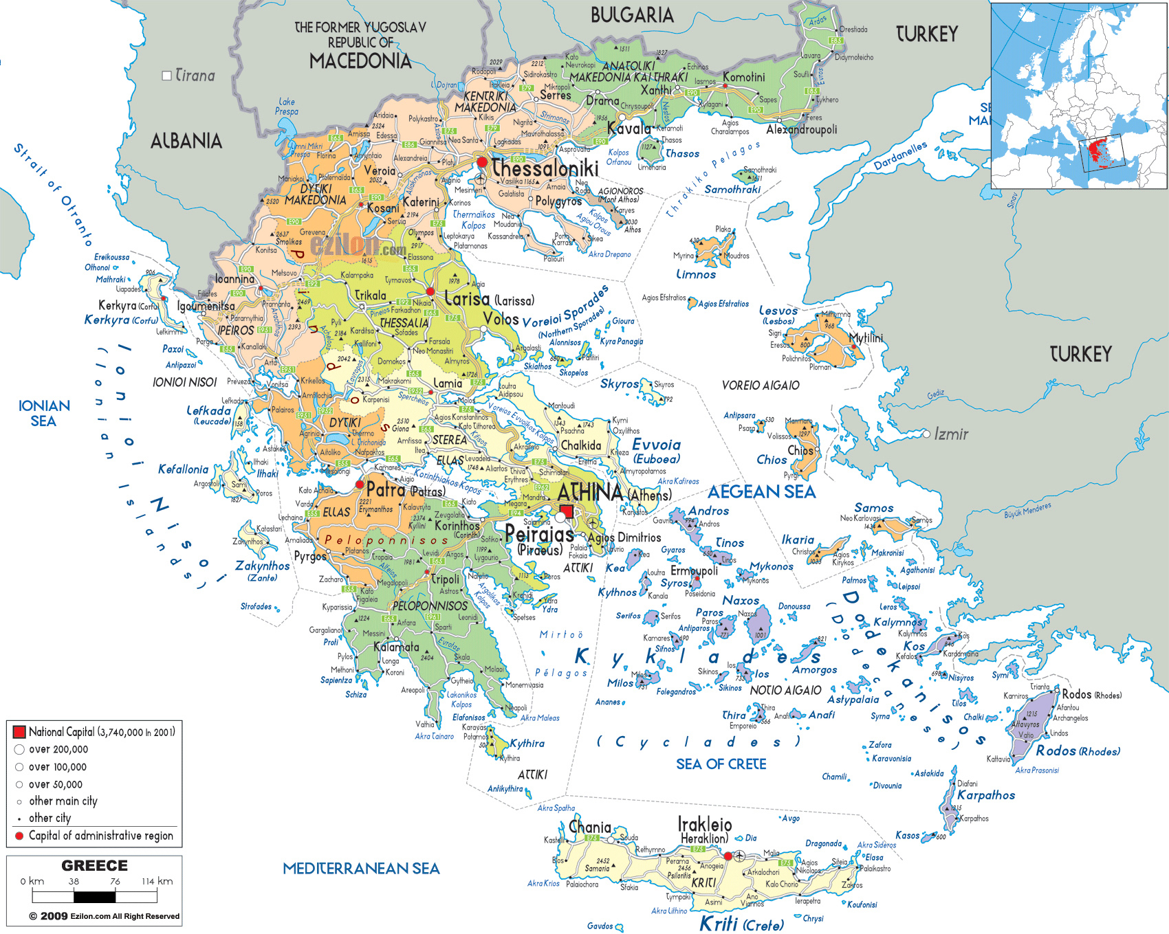 Maps Of Greece Greece Detailed Map In English Tourist 