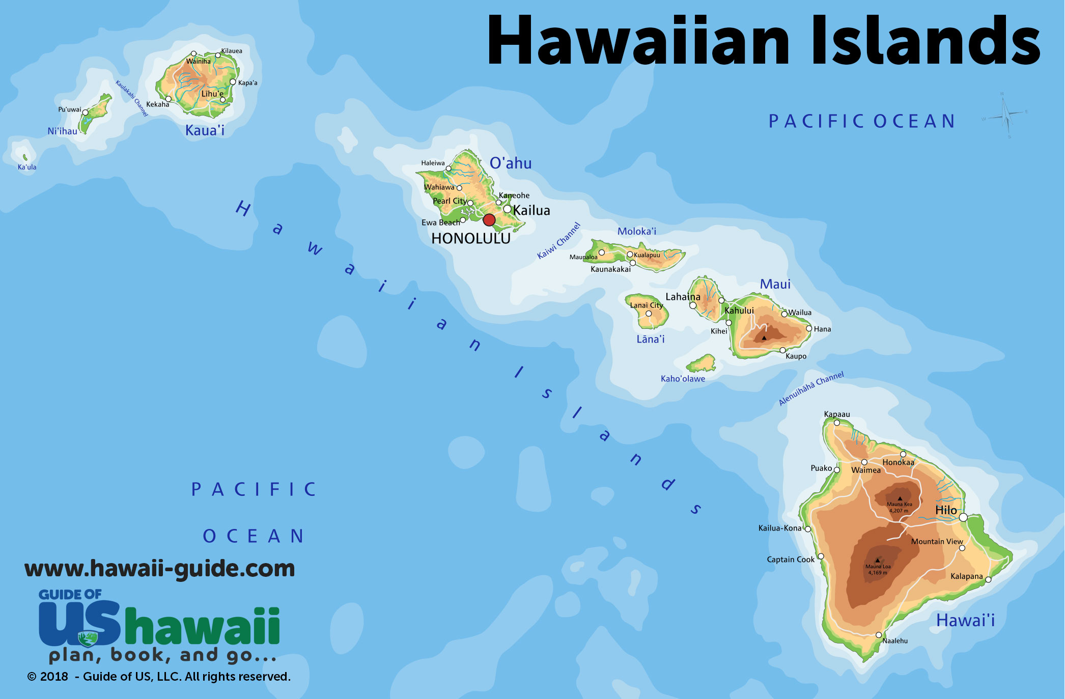 Maps Of Hawaii Hawaiian Islands Map Maps Of Hawaii Hawaiian Islands Map