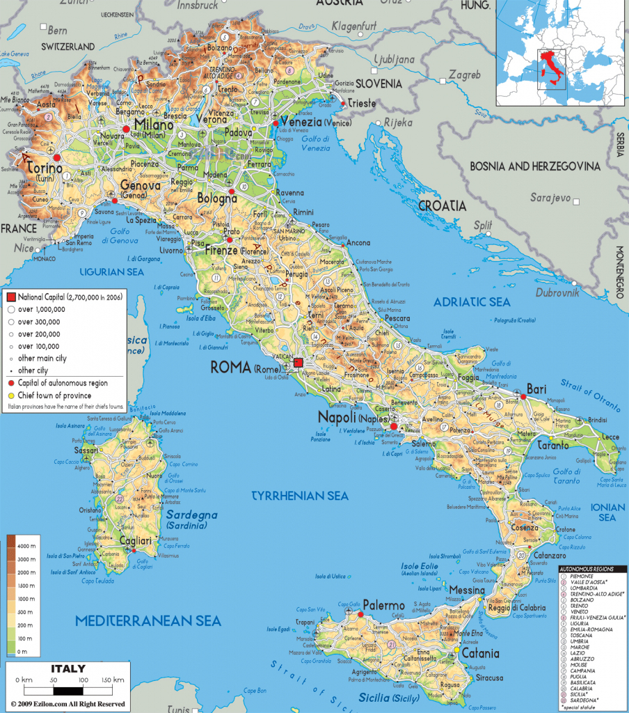 Maps Of Italy Detailed Map Of Italy In English Tourist 