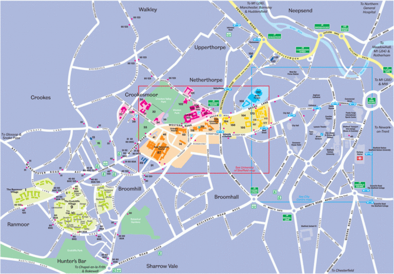 Maps Of Sheffield England Free Printable Maps