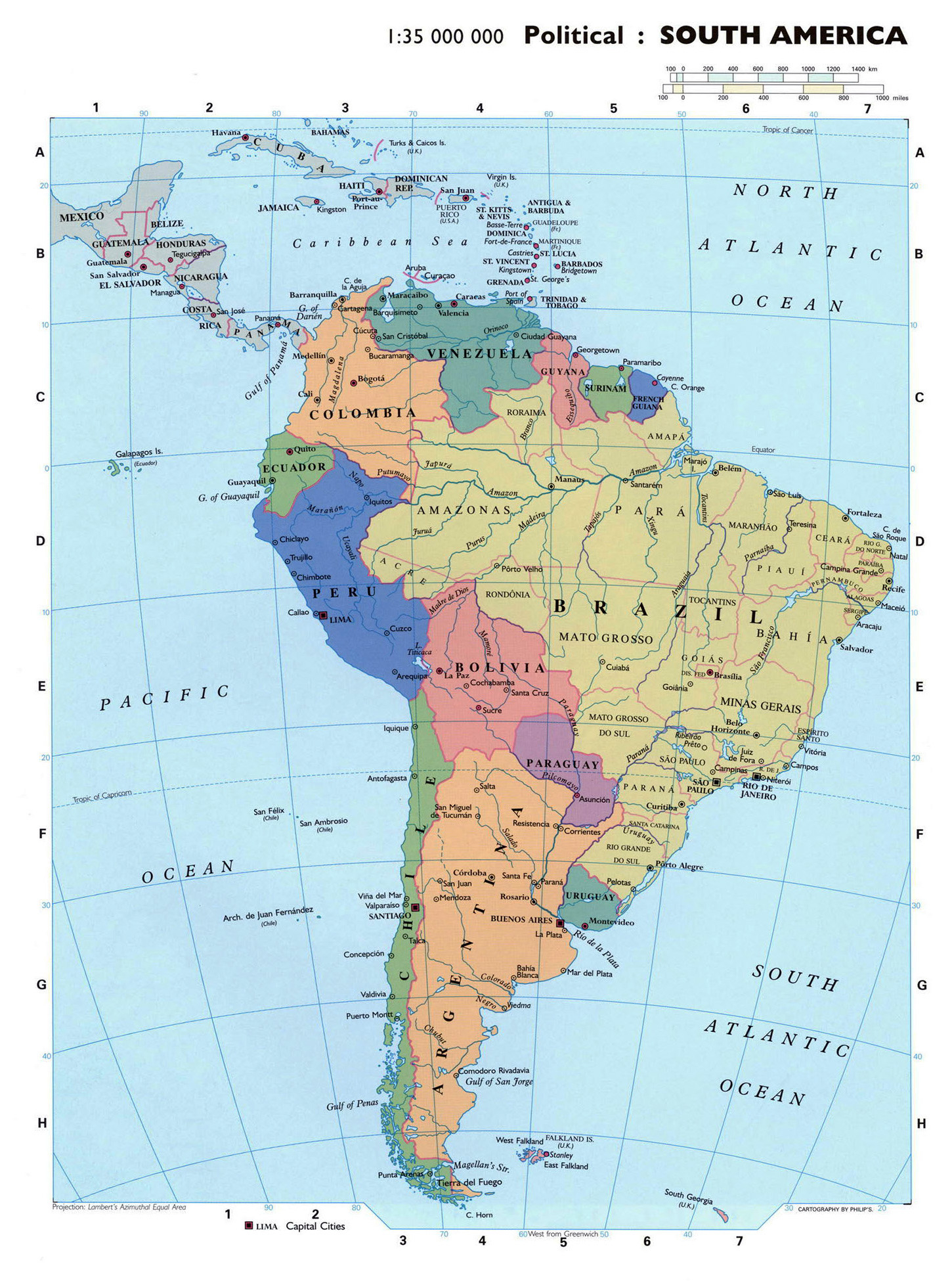 Maps Of South America And South American Countries 