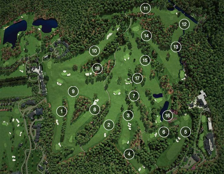 Masters Augusta National Course Map And Layout With 