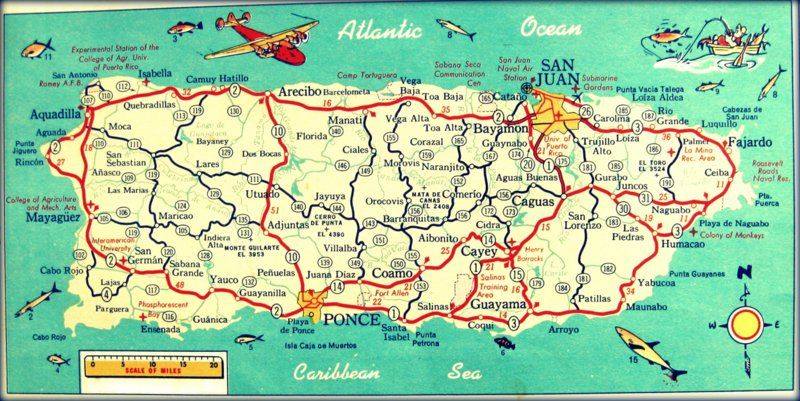Meaningful Gifts For Him PUERTO RICO Map Art Print Puerto Meaningful Gifts For Him PUERTO RICO Map Art Print Puerto