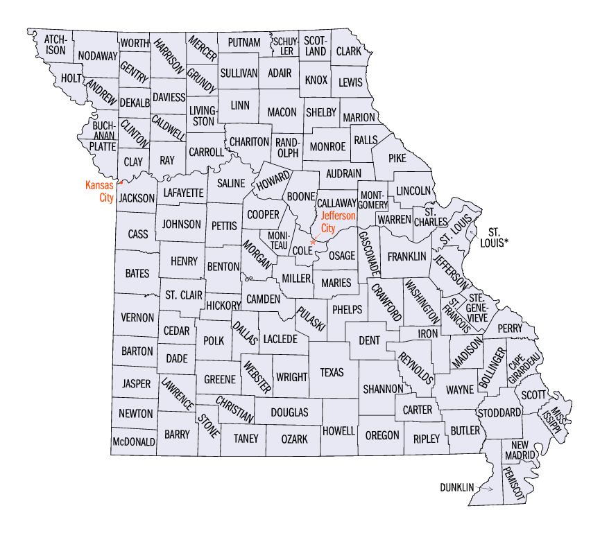Printable Missouri County Map – Printable Map of The United States