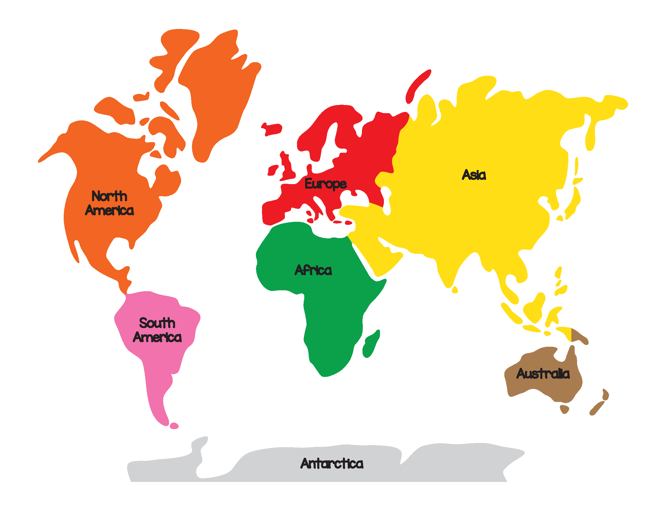 Montessori Geography World Map And Continents Gift Of Montessori Geography World Map And Continents Gift Of