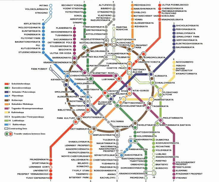 Moscow Metro Map Free Printable Maps