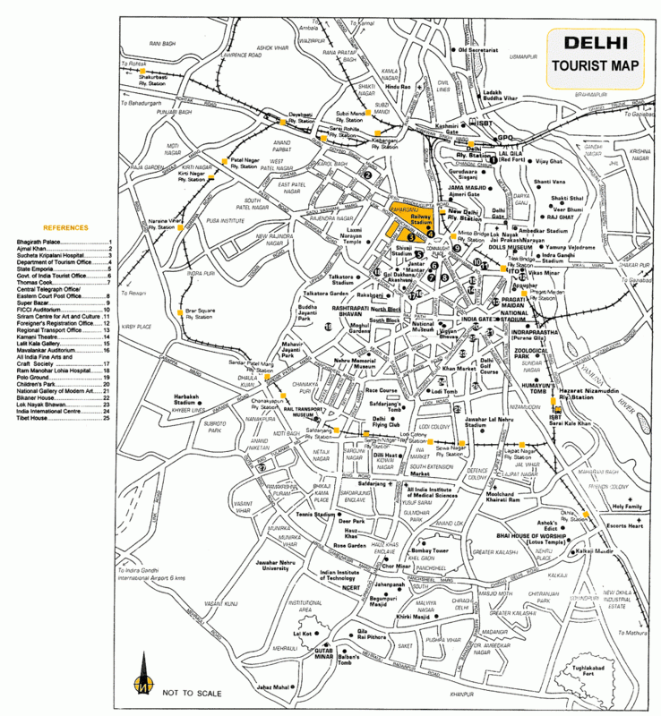 New Delhi Tourist Map New Delhi Mappery