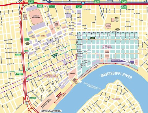 New Orleans Tourist Map Maplets New Orleans Tourist Map Maplets