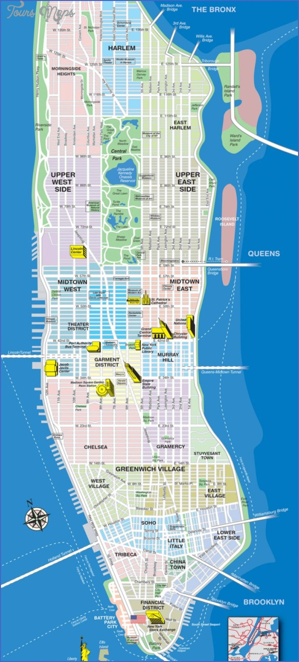 New York City Map Neighborhoods ToursMaps