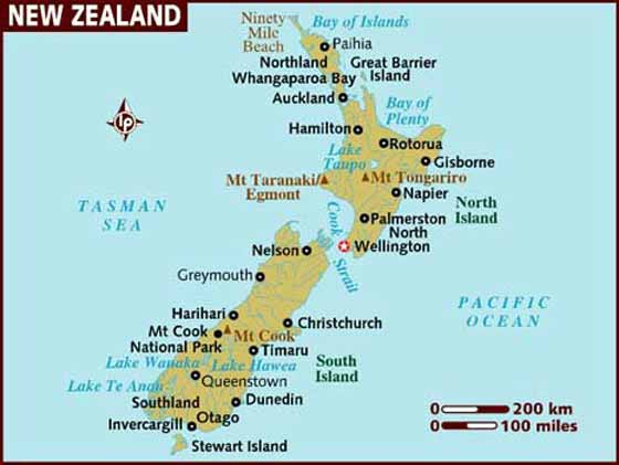 New Zealand Maps Printable Maps Of New Zealand For Download