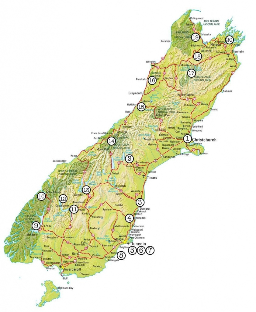 New Zealand South Island Map Printable Printable Maps