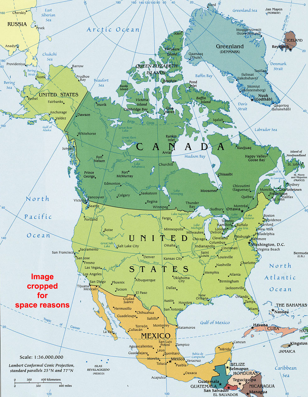 North America Political Map Political Map Of North 