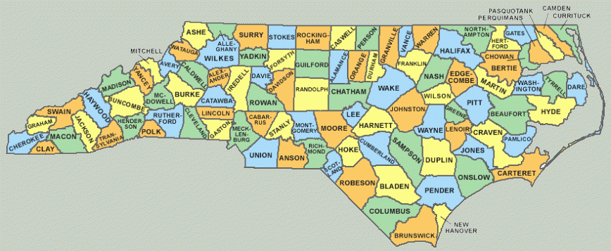 North Carolina County Map Fotolip