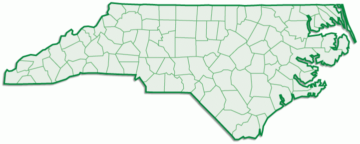 North Carolina County Map North Carolina County Map
