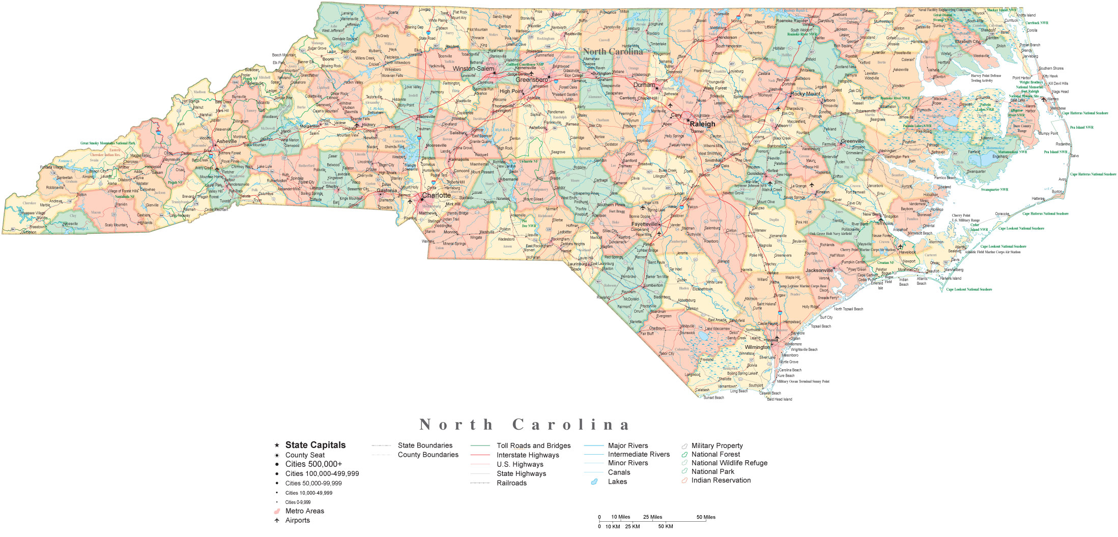 North Carolina Map Free Large Images North Carolina Map Free Large Images