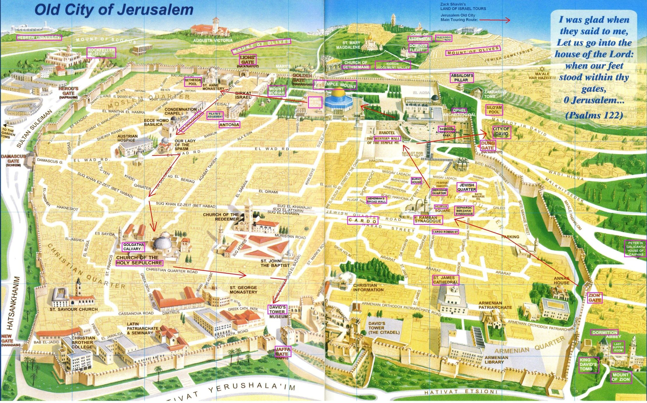 Old City Jerusalem Map Cidade De Israel Cidade Mapas 