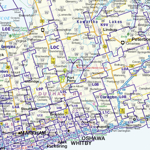 Ontario Postal Code Map