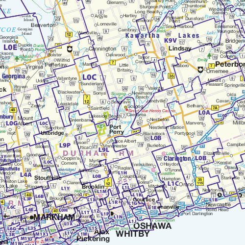 Ontario Postal Code Map Ontario Postal Code Map