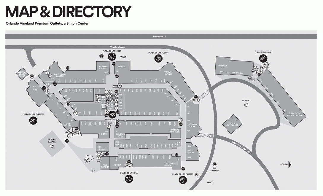 Orlando Premium Outlets Map