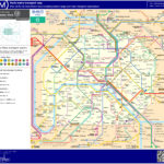 Paris Metro Maps Plus 16 Metro Lines With Stations