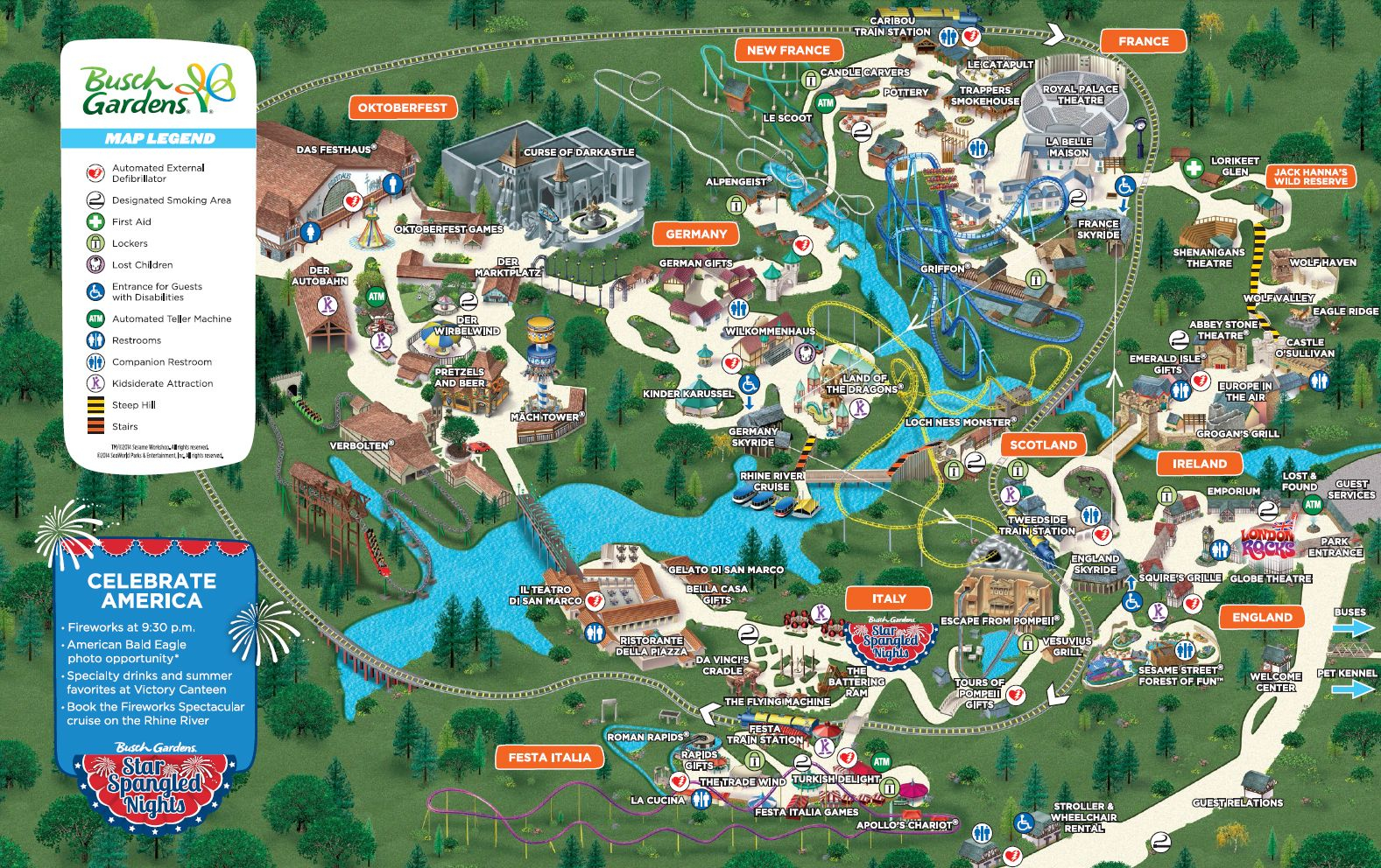 Park Map Busch Gardens Williamsburg Busch Gardens 