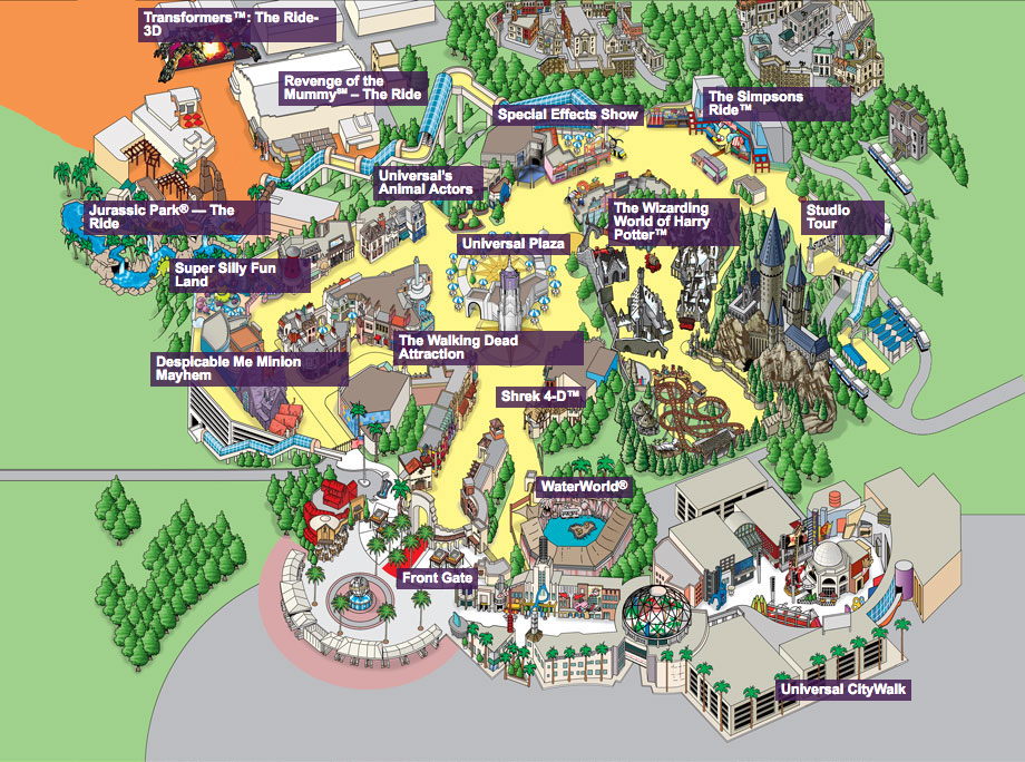 Park Map Universal Studios Hollywood Universal Studios Park Map Universal Studios Hollywood Universal Studios