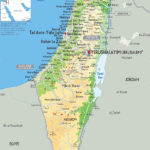 Physical Map Of Israel Ezilon Maps