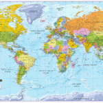 Political World Wall Map Huge Global Mapping Wall Map