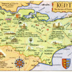 Postcard Map Of Kent The Garden Of England Flickr