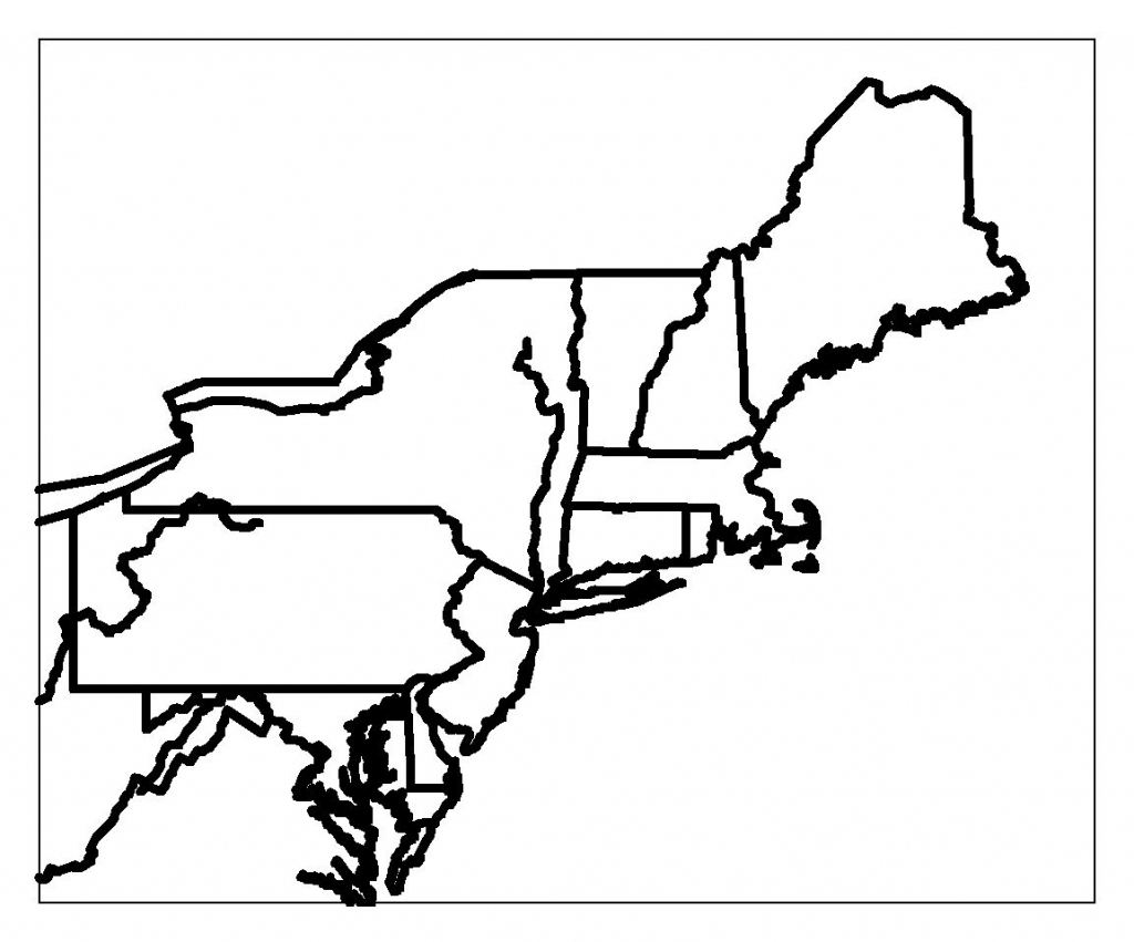 Printable Blank Map Of The Northeast Region Of The United 