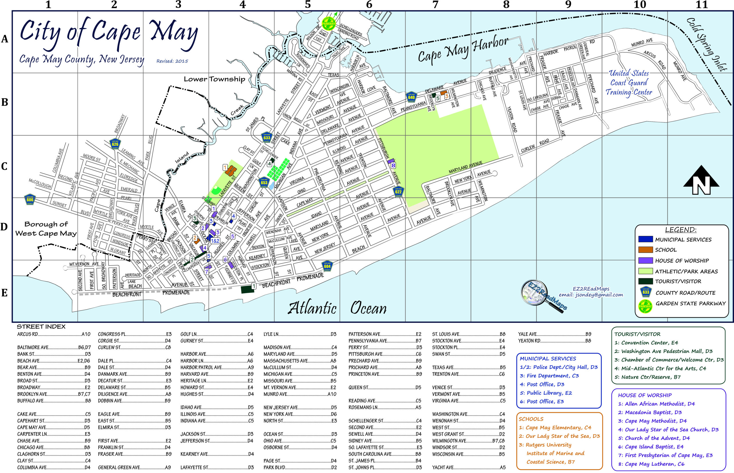 Printable Cape May Map Printable Map of The United States