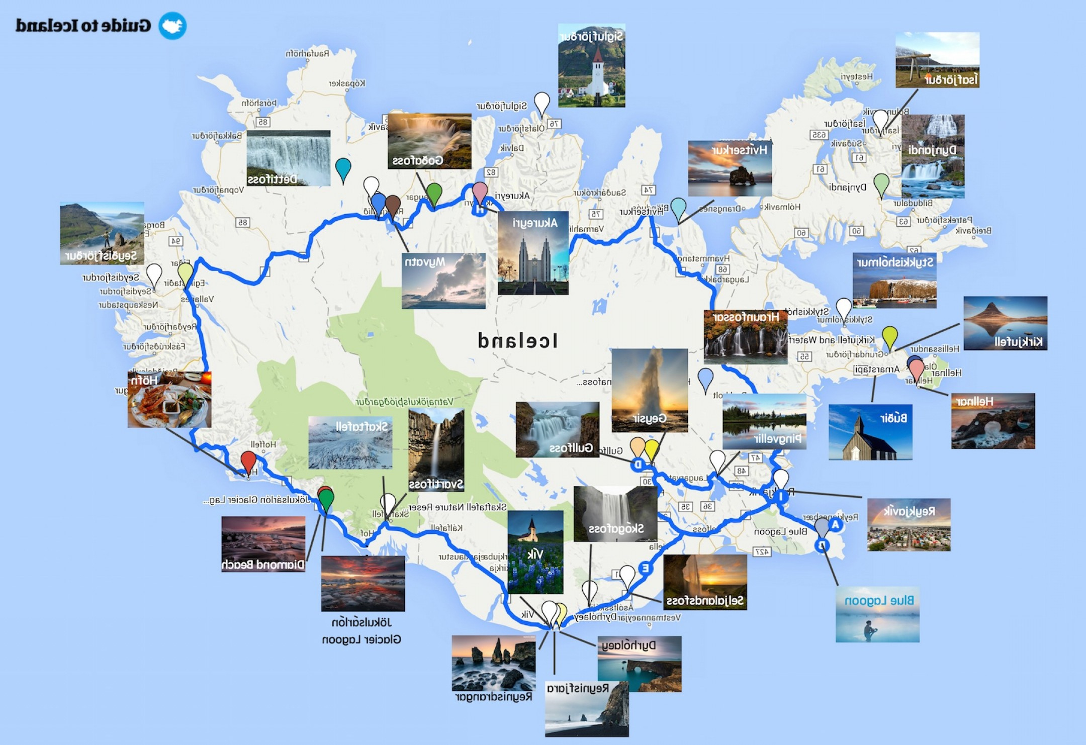 Printable Tourist Map Of Iceland Printable Maps - Bank2home.com