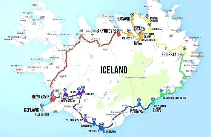 Printable Iceland Map Printable Iceland Map