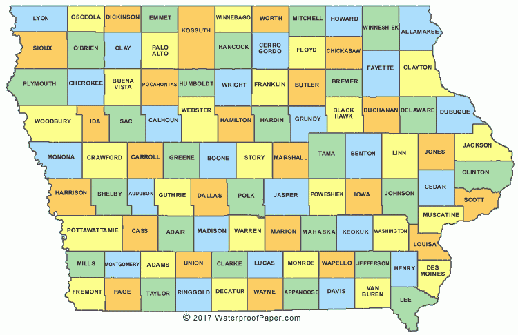 Printable Iowa Maps State Outline County Cities Printable Iowa Maps State Outline County Cities