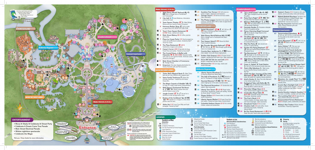 Printable Magic Kingdom Map 2017 Printable Maps