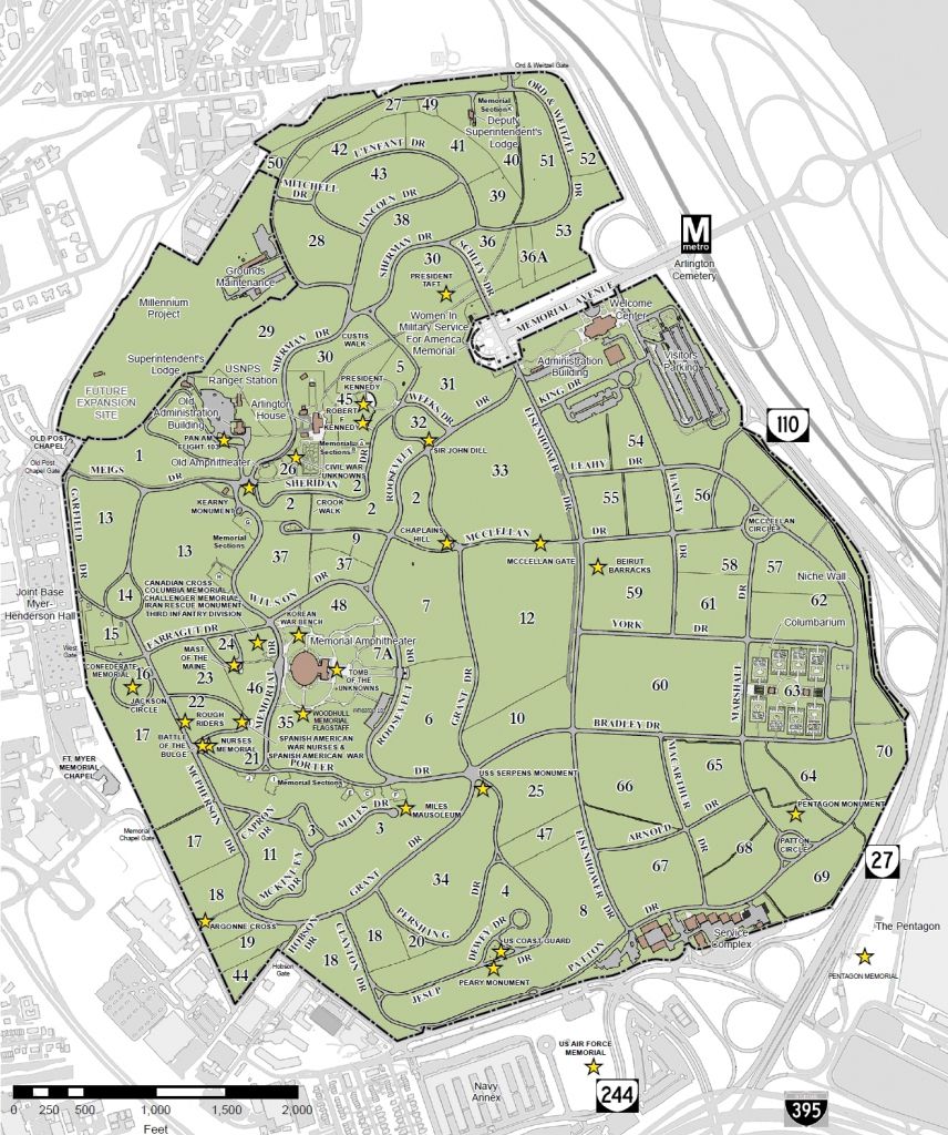 Printable Map Of Arlington National Cemetery Printable Maps