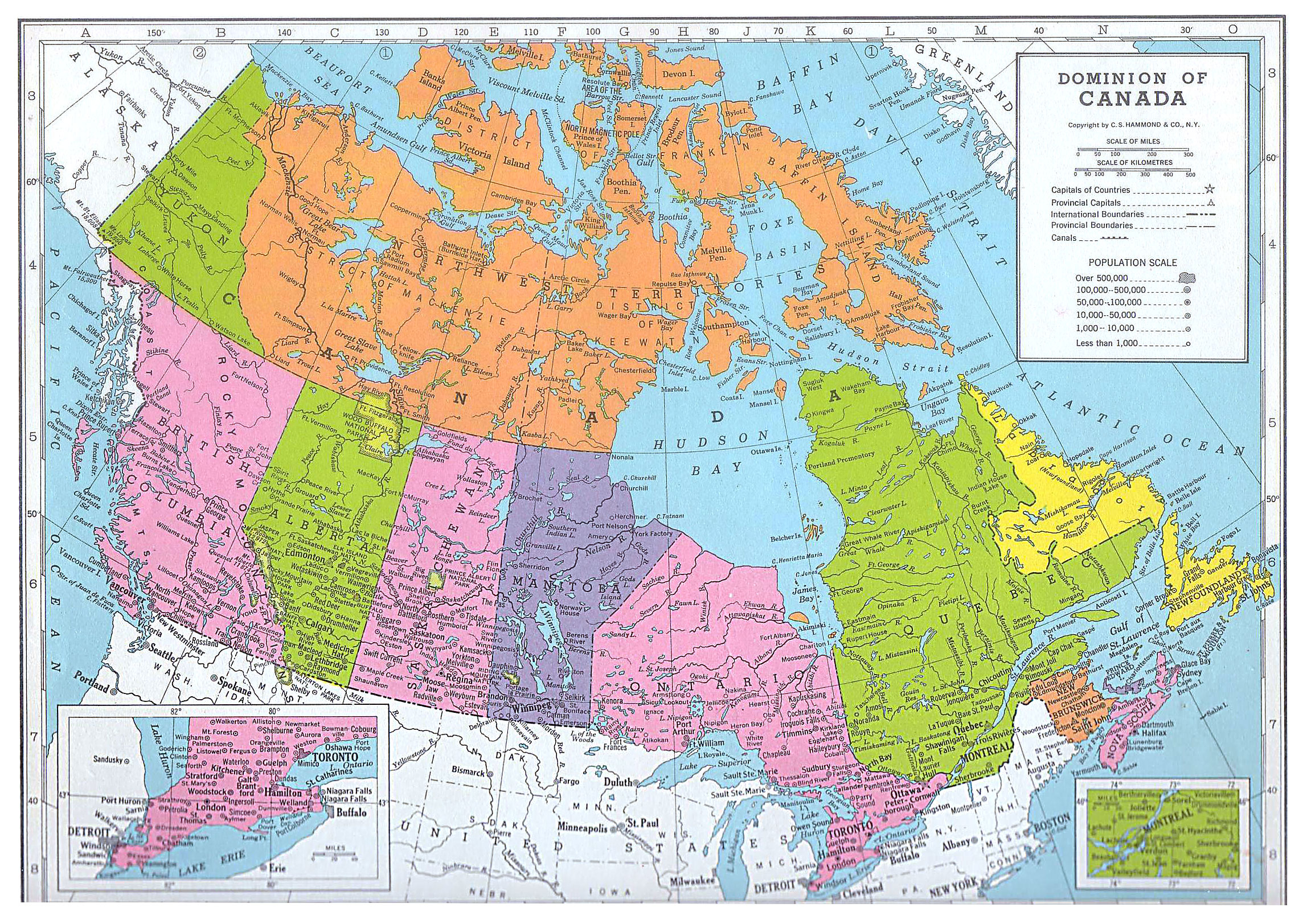 Printable Map Of Canada Provinces And Territories