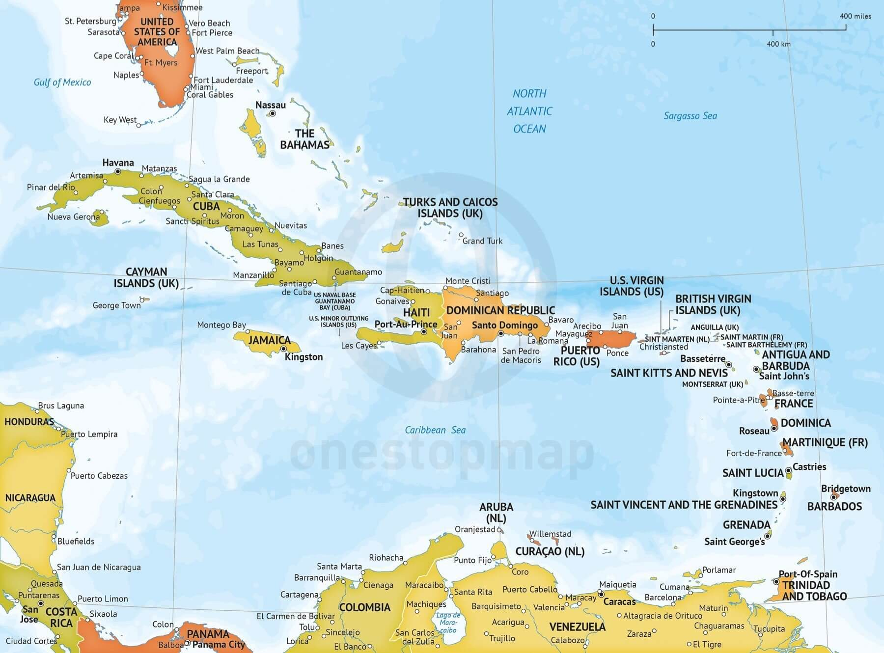Printable Map Of Caribbean Islands That Are Old Fashioned 