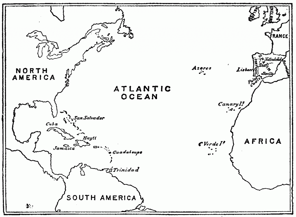 Printable Map Of Christopher Columbus Voyages Printable Maps Printable Map Of Christopher Columbus Voyages Printable Maps