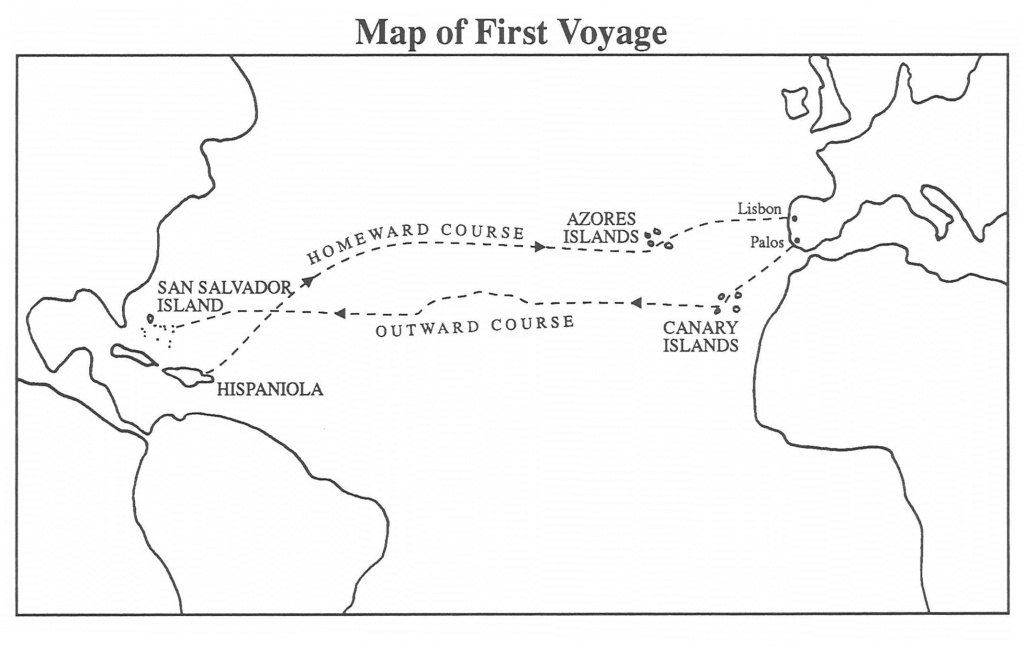 Printable Map Of Christopher Columbus Voyages Printable Maps