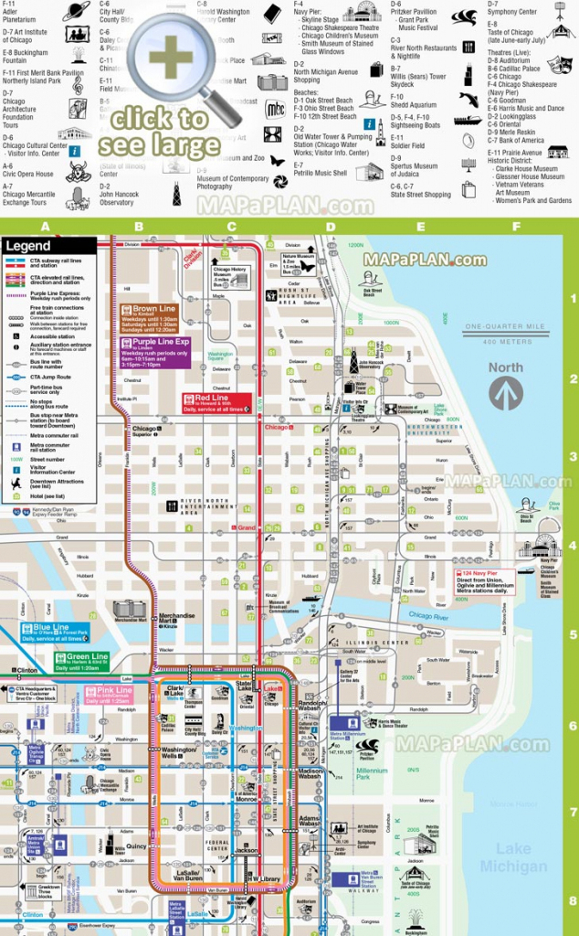 Printable Map Of Downtown Chicago Streets Printable Maps