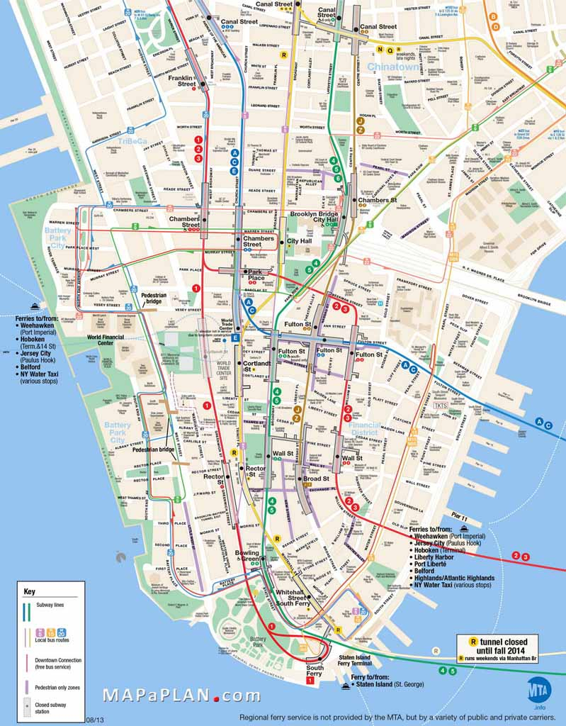 Printable Map Of Downtown New York City Printable Maps