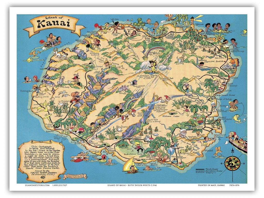 Printable Map Of Kauai Printable Map of The United States