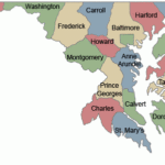Printable Map Of Map Of Maryland Counties Free Printable